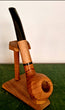 Olivewood Pipe ' Bent Bulldog'